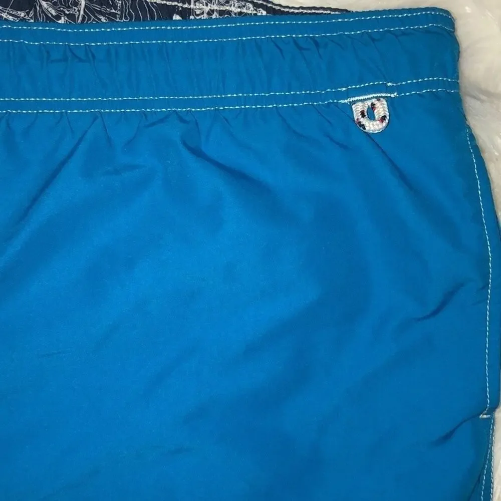 Mens Lands End Blue Swim-trunks Size XXL